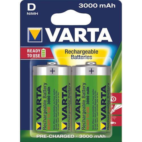 Varta Recharge Rechargeable Battery D, 2 Pack
