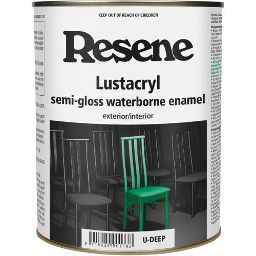 Resene Lustacryl Semi-Gloss Waterborne Enamel Paint 1L Ultra Deep Base