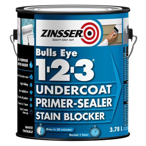 Bulls Eye 1-2-3 Primer Sealer Stain Blocker 3.78L White - Zinsser