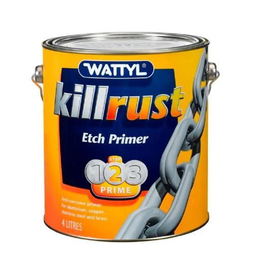 Wattyl Killrust Etch Primer 4L Grey
