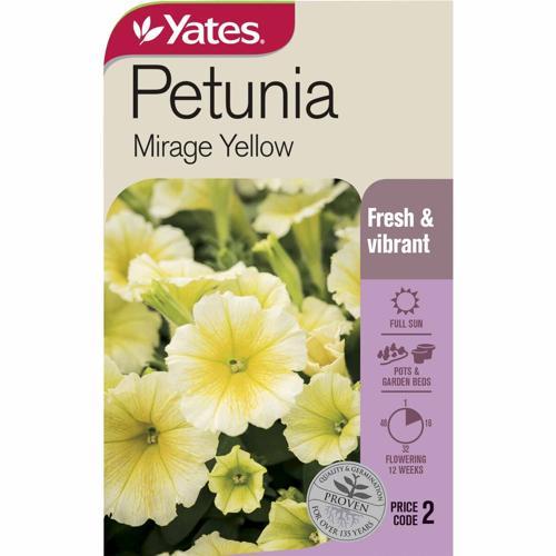Petunia 'Mirage Yellow' Yellow Seeds - Yates
