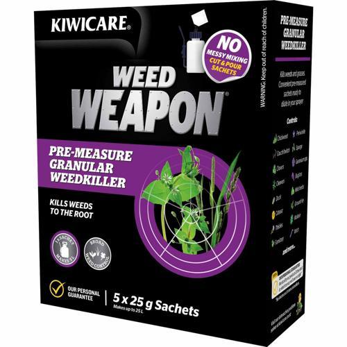 Kiwicare Pre-Measure Soluble Granular Weedkiller 125g White