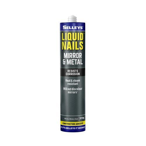 Liquid Nails Mirror Metal & Glass Adhesive 310g Clear - Selleys