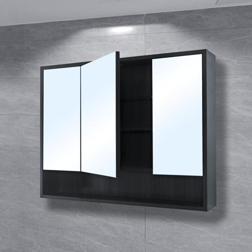 Nouveau Cinna Mirror Cabinet W:900mm, H:700mm, D:160mm Dark Oak