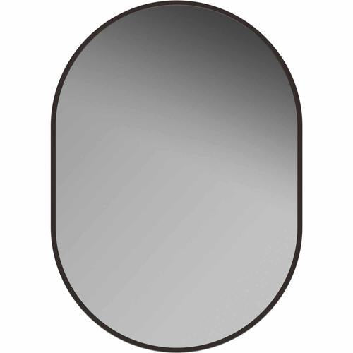 Nouveau Bianca Oval Mirror 500mm x 750mm Black