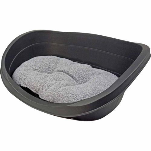 Chic Pets Plastic Dog Bed With Fleece Bed Large