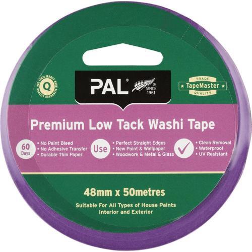 PAL TapeMaster Premium Low Tack Washi Painters Tape 48mm x 50m