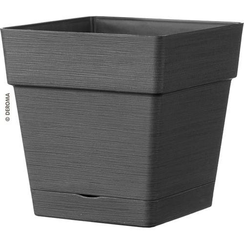 Deroma Save Plastic Trough With Saucer 17cm Anthracite