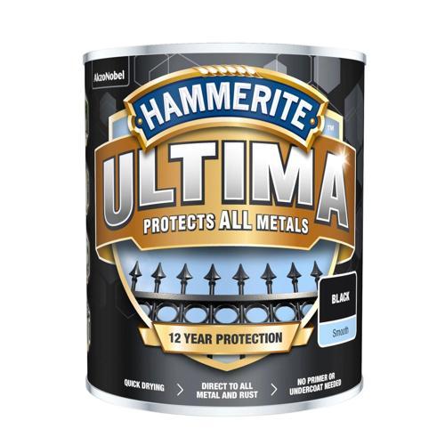 Hammerite Metal Paint 750ml Smooth Black
