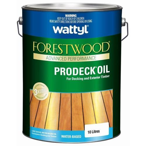 Wattyl Forestwood ProDeck Water Based Decking Oil 10L New Traditional