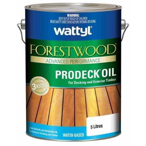 Wattyl Forestwood ProDeck Water Based Decking Oil 5L New Redwood