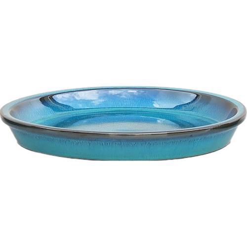 Gardeners Edge Glazed Round Saucer 22cm Firework Green