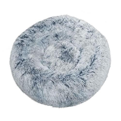 Chic Pets Plush Two Toned Donut Dog Bed Large Blue