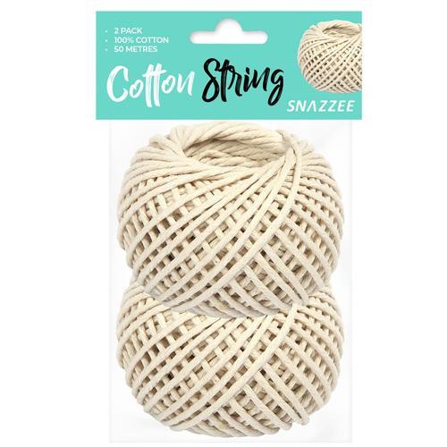 Snazzee Cotton String 2pack50m H: 60mm, W: 65mm, D: 150mm