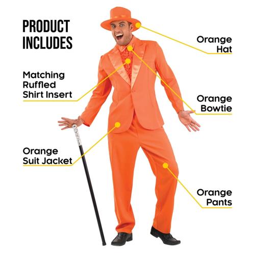 Costume Orange Suit Men's Size Medium