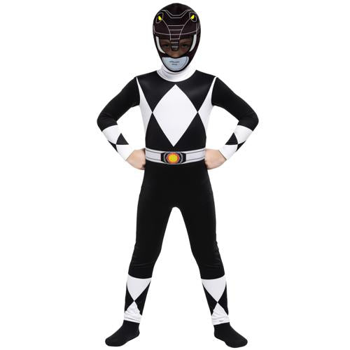 Mighty Morphin Black Morphsuit Kids 7-9 Years
