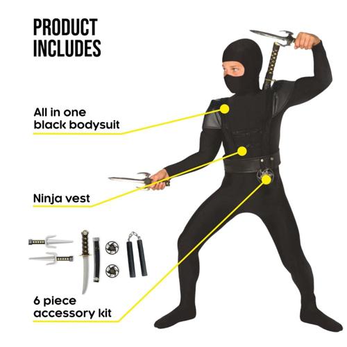 Costume Black Ninja Child's 7-9 Years