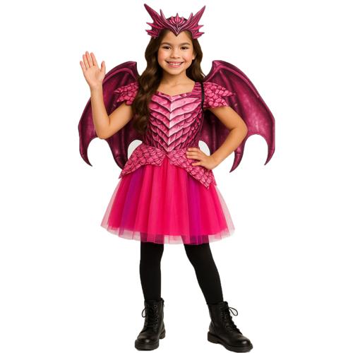 Costume Dragon Dress Pink Girl's 10-12 Years