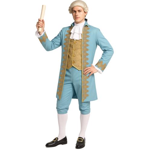 Costume Colonial Nobleman Blue Men's Size Large