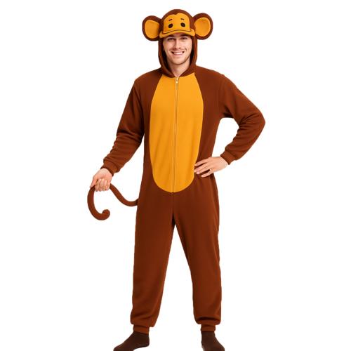 Costume Monkey Onesie Adult's Size Small