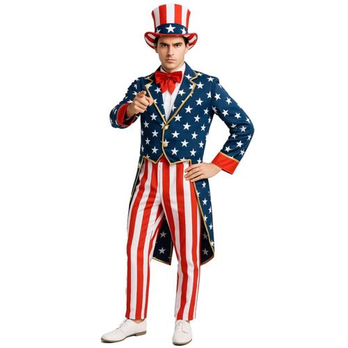Costume Uncle Sam Suit Men's Size X-Large