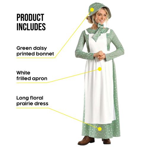 Costume American Prairie Dress Women's Size 24-26