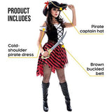 Costume Pirate Black Hat Women's Size 12-14