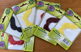 Party Moustache (Set of 6 Assorted Colours) - CLEARANCE PRICE