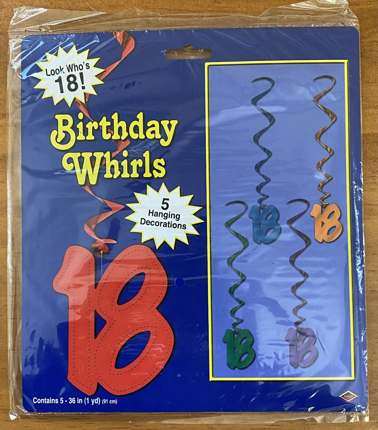 Colorful hanging swirls for 18th birthday celebrations, perfect for creating a festive atmosphere at any party.