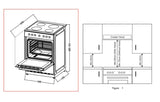 Ceramic Cooktop Freestanding Stove - Midea 60cm 24DME4R109