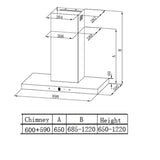 T-Shape Rangehood - Midea 90cm 90M77
