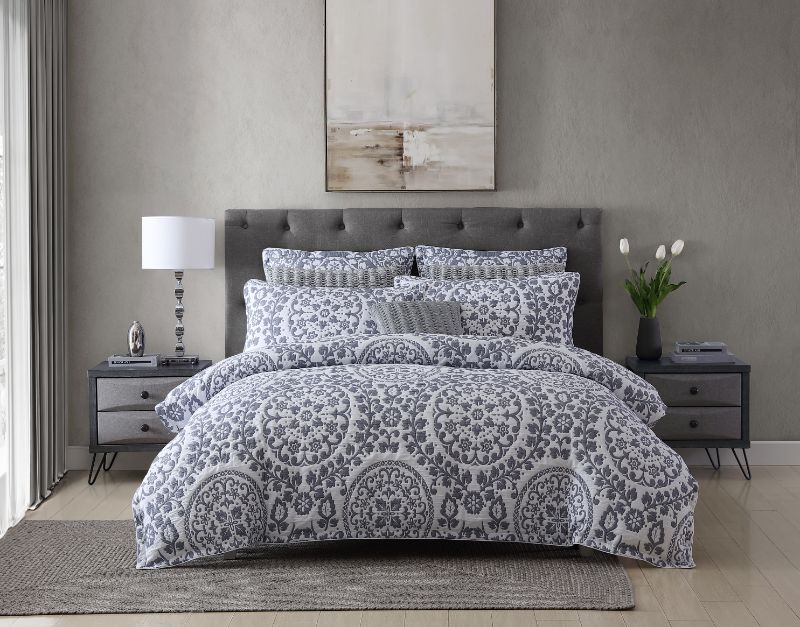 Californian King Duvet Cover - Set - Astille Blue - NZ (PRIVATE COLLECTION)