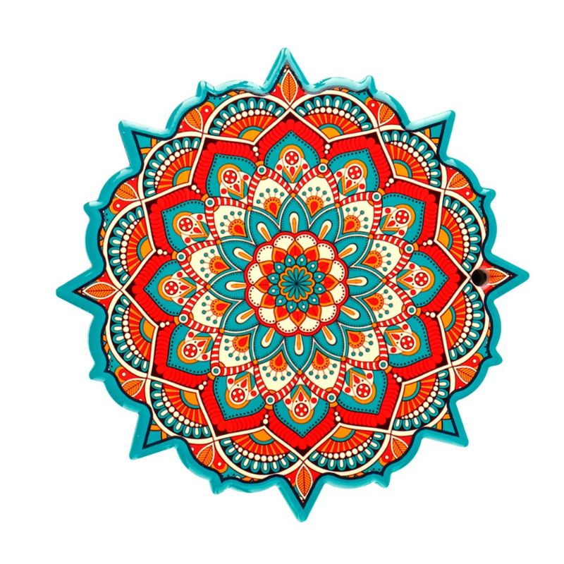 Smartfox Ceramic Coaster - Sacred Mandala Large (20cm) – SmartfoxNZ