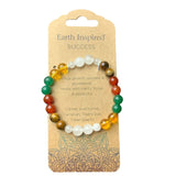 Set of 3 Success 8mm Bead Bracelets featuring Citrine, Aventurine, Carnelian, Tigers Eye, and Clear Quartz for positivity and growth.