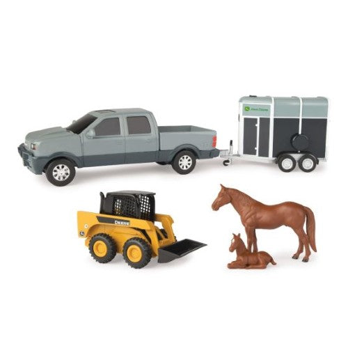 John Deere - 1:32 JD Pickup & Livestock Trailer Set -  (Assort 2)