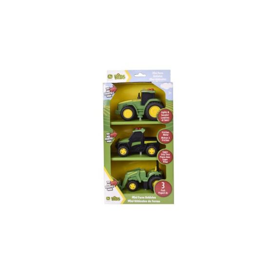 John Deere Lights & Sounds Mini Tractors - 3 Pk - John Deere
