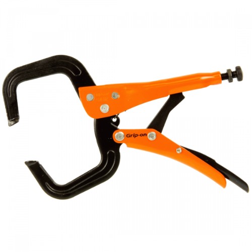 Alt text: GRIPON Locking C Clamp 165mm, featuring one-handed operation, wide jaws, and 0-60mm clamping capacity for versatile use.