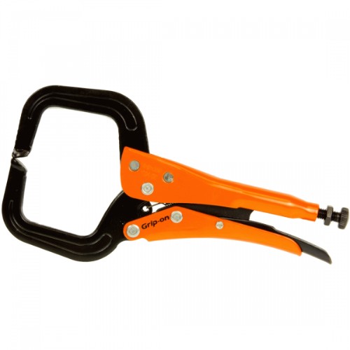 GRIPON Locking C Clamp 165mm with one-handed operation, ideal for professionals in welding, mechanics, and DIY projects.