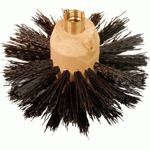 BAILEY Drain Brush 150mm with wooden stock and brass fitting, ideal for cleaning drains and brick chimneys effectively.