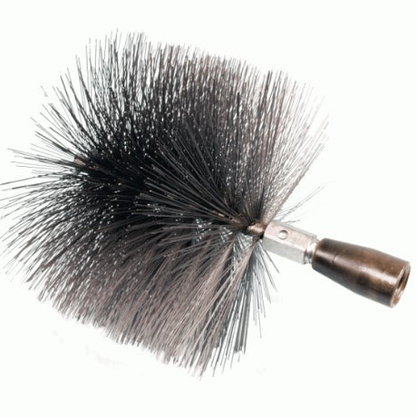 BAILEY Wire Brush 150mm designed for cleaning ceramic flue pipes and brick chimneys, featuring a durable brass fitting.