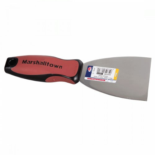 MARSHALLTOWN 75mm Scraper with ergonomic handle, flexible blade, and 5-degree angle for effective surface preparation and paint removal.