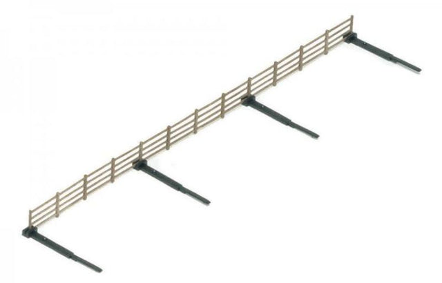 Hornby Trackside Fencing Pack featuring six 305mm fence lengths for realistic model railway layouts, total length 1830mm.