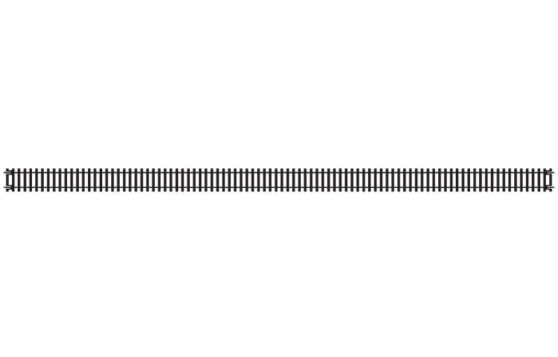 Hornby Long Straight 670mm track pieces, ideal for enhancing model railway layouts with seamless train travel.