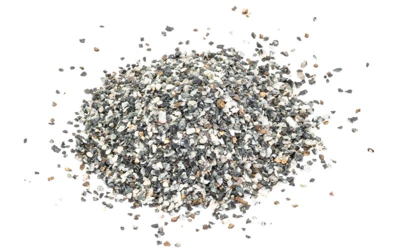 Hornby Ballast Granite: Realistic crushed granite for 1/76 scale model train layouts, enhancing dioramas and scenic designs.