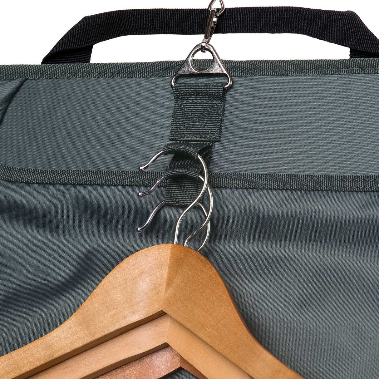 Travel Garment Bag designed for organization and style, featuring an interior hanger, secure cover, and multiple pouches for essentials.