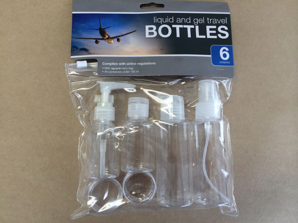 Travel Bottle Set - 6 Containers