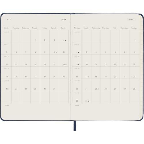 Moleskine Diary 12 Month Weekly + Notes HC Pocket Sapphire Blue 2027