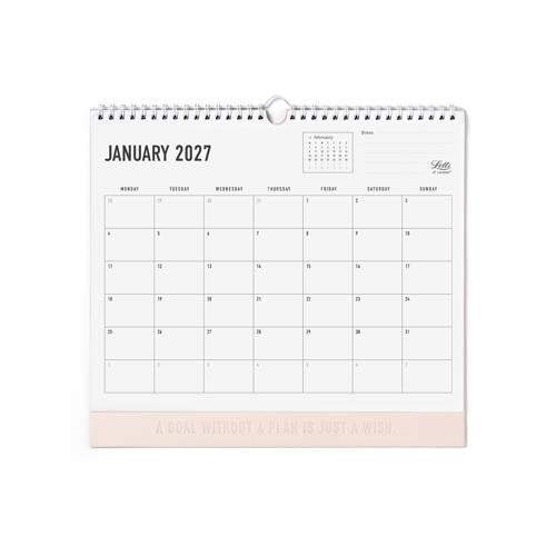 Letts of London Wall Calendar Conscious 300x270mm Rosewater 2027