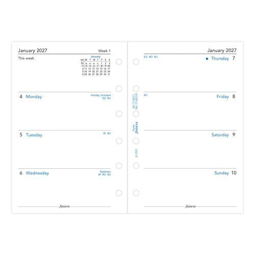 Filofax Refill Classic Week To View Pocket 2027