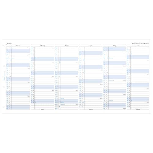 Filofax Refill Year Planner Vertical A4 2027